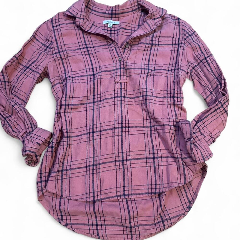 Madewell long sleeve cotton plaid